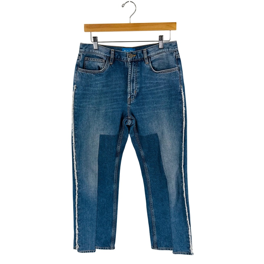 M.i.h. High Rise Vintage Straight Jeans Denim Patchwork Scandi Girl Size 29
